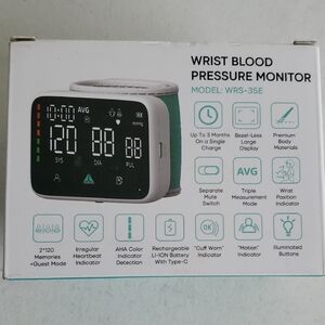 WRS-35E Wrist Blood Pressure Monitor - Black and White